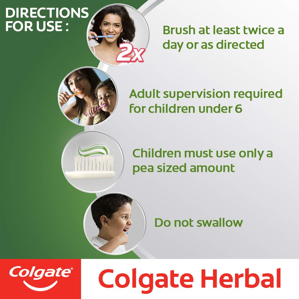 Colgate Herbal Toothpaste 7 oz – Natural Eucalyptus, Tea Tree & Chamomile