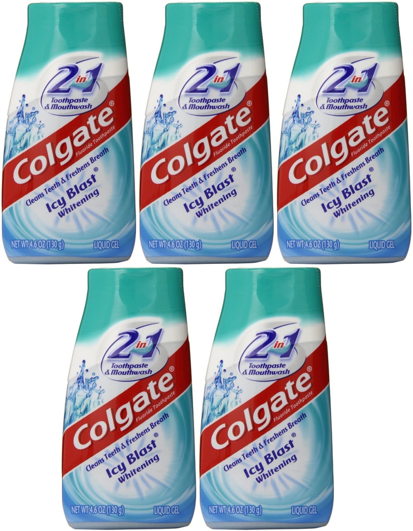 Colgate 2-in-1 Whitening Toothpaste Icy Blast – 5 Pack