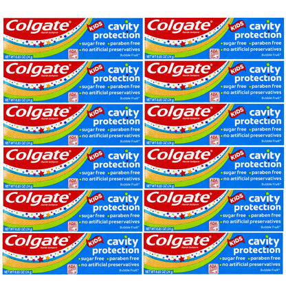 Colgate Kids Bubble Fruit Toothpaste – Travel Size 0.85 oz (24 g) Pack of 12