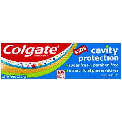 Colgate Kids Bubble Fruit Toothpaste – Travel Size 0.85 oz (24 g) Pack of 12