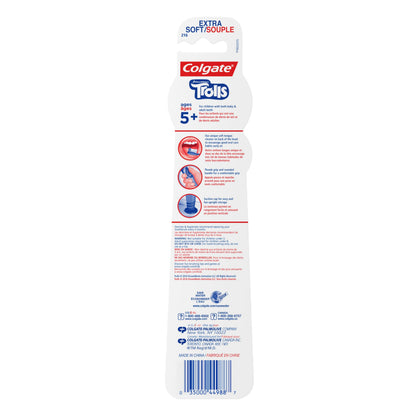 Colgate Kids Toothbrush Trolls - Extra Soft, Suction Cup, 4 Pack