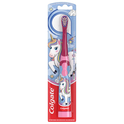Colgate Kids Unicorn Battery Toothbrush – 3+ | Flat-Laying Handle