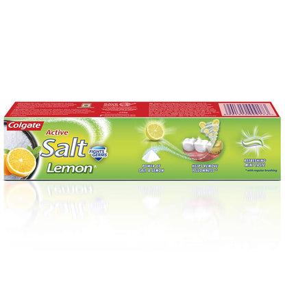 Colgate Lemon Fresh Gel Toothpaste – Anti-Cavity, Fights Yellowness, Fresh Breath (120g / 4.3 oz)