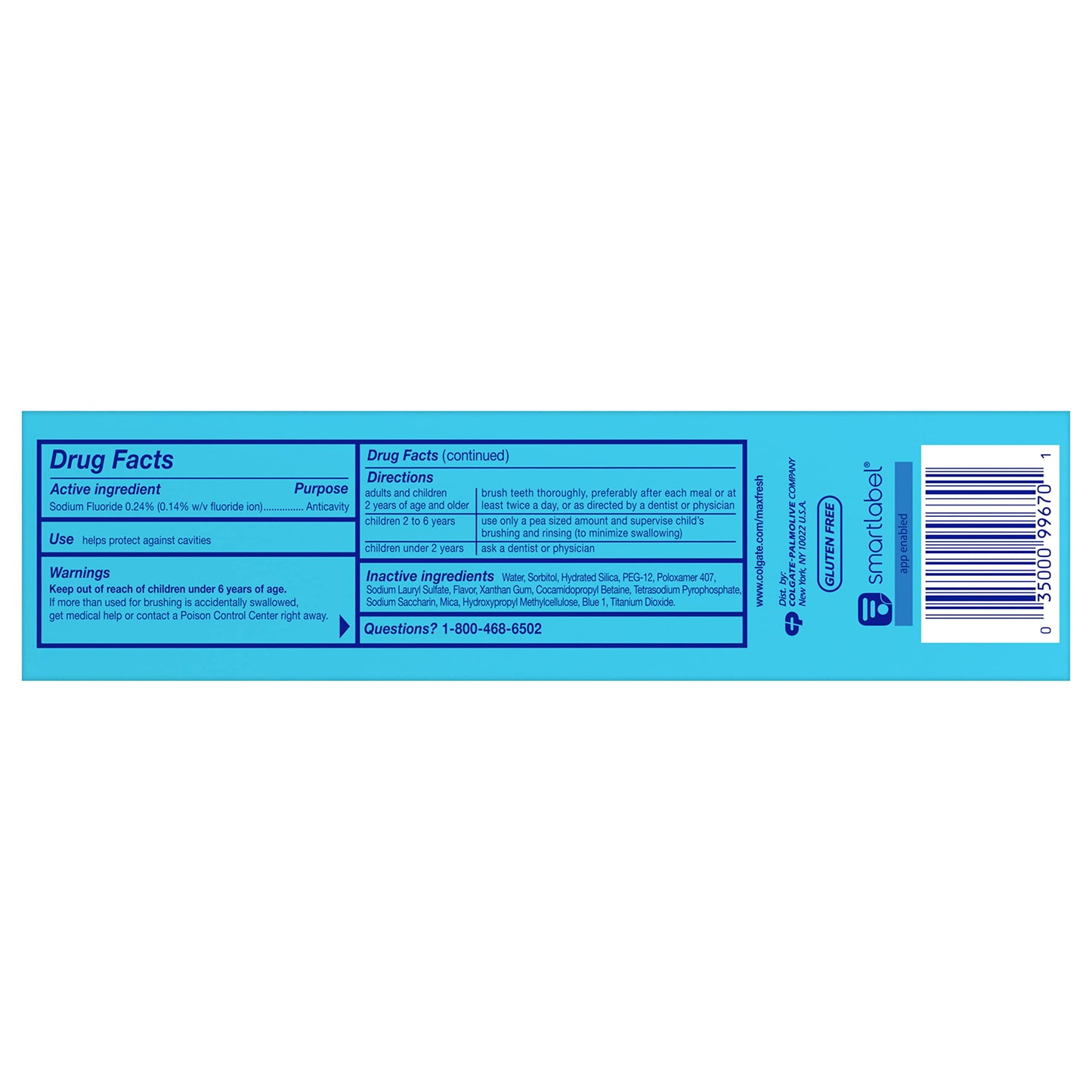 Colgate Max Clean Whitening Foaming Toothpaste – Fluoride, Mint, 6 oz, 4 Pack