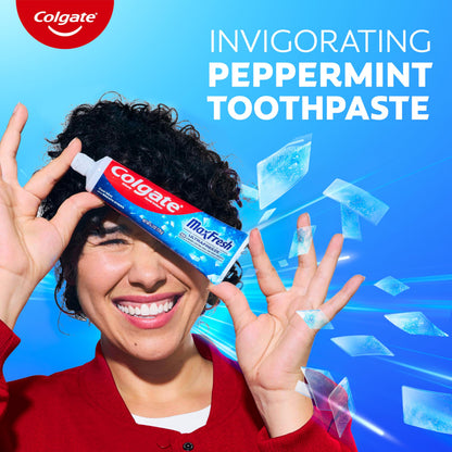 Colgate Max Fresh Travel Size Toothpaste with Breath Strips – Cool Mint (24 Pack)
