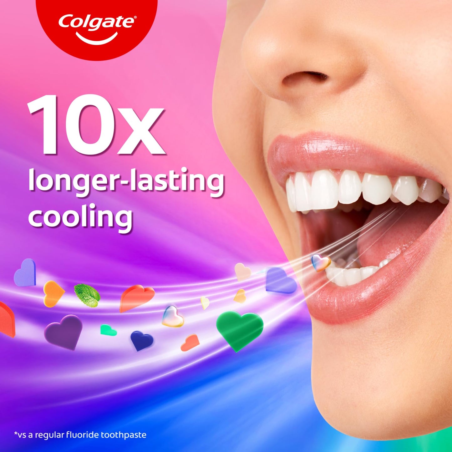 Colgate MaxFresh Rainbow Fresh Gel Toothpaste – Ultrafreeze, Vegan & Gluten-Free 100g