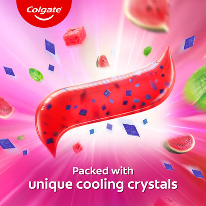 Colgate MaxFresh Watermelon Blast Gel Toothpaste – Ultrafreeze, Cooling Crystals, 100g | Vegan & Gluten-Free
