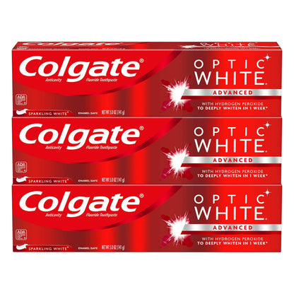 Colgate Optic White Whitening Toothpaste Sparkling Mint – 5 oz, 2 Pack