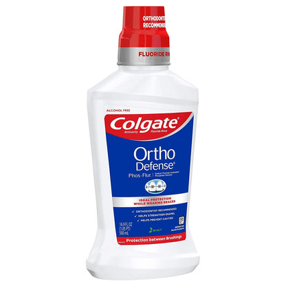 Colgate Phos-Flur Anti-Cavity Fluoride Rinse Mint 16 oz Pack of 4 | Braces Safe