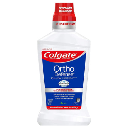 Colgate Phos-Flur Anti-Cavity Fluoride Rinse Mint 16 oz Pack of 4 | Braces Safe