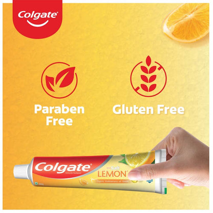 Colgate Lemon Fresh Gel Toothpaste – Anti-Cavity, Fights Yellowness, Fresh Breath (120g / 4.3 oz)