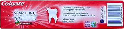 Colgate Sparkling White Cinnamint Toothpaste 4.0 oz (2 Pack) - Fluoride