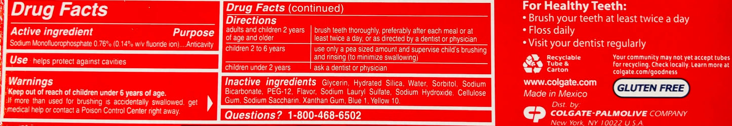 Colgate Sparkling White Whitening Toothpaste, Mint - 4 oz (6 Pack)