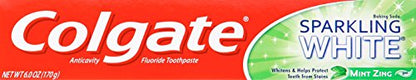 Colgate Sparkling White Mint Toothpaste - 6 oz (6 Pack)