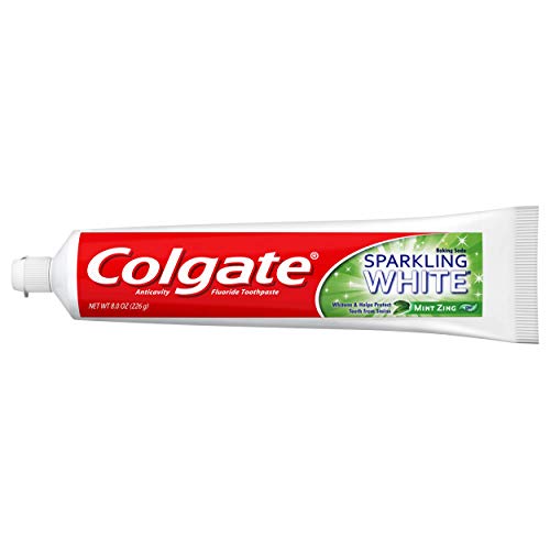 Colgate Sparkling White Whitening Toothpaste, Mint - 8 oz (6 Pack)