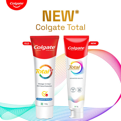 Colgate Total 150g Toothpaste – 12-Hour Protection + Free Premium Soft Toothbrush | Whole Mouth Health