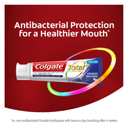 Colgate Total Advanced Whitening Toothpaste with Fluoride – 2 Pack, 10.2 oz