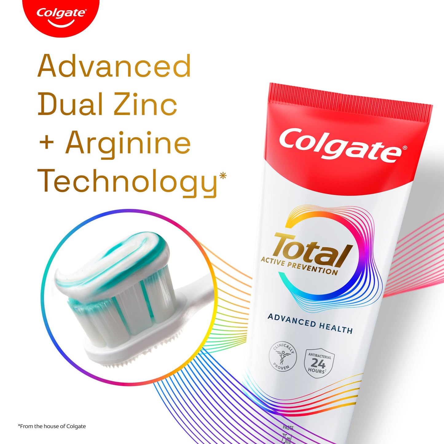 Colgate Total 150g Toothpaste – 12-Hour Protection + Free Premium Soft Toothbrush | Whole Mouth Health