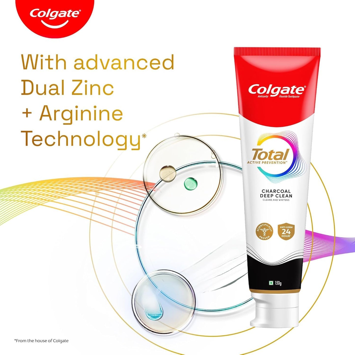 Colgate Total Charcoal Deep Clean Toothpaste 150 g - Whitening and Fresh Breath