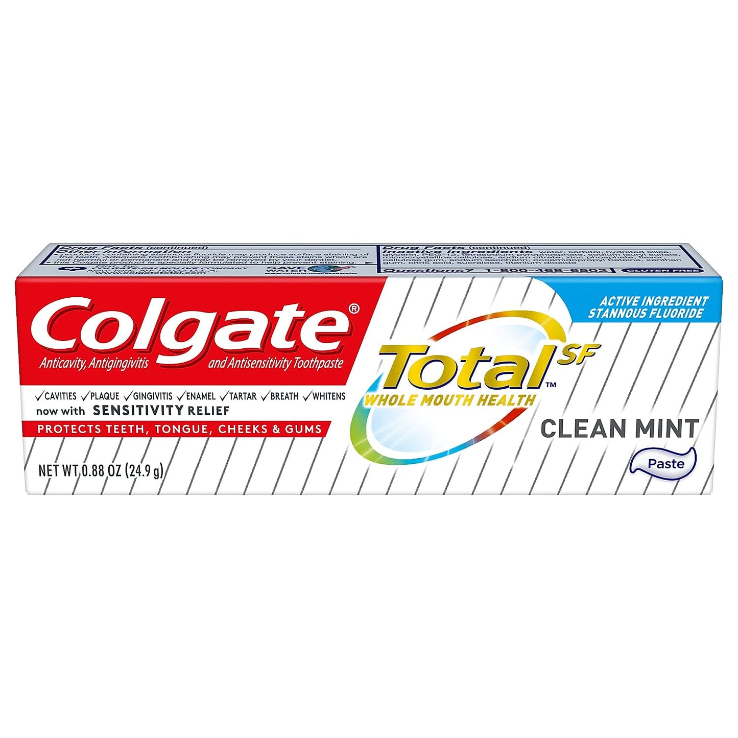 Colgate Total Clean Mint Toothpaste 0.88 oz | Prevents Cavities & Gingivitis