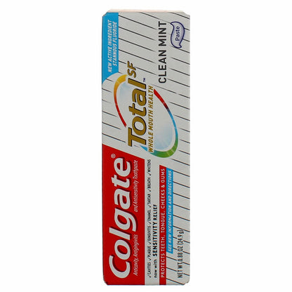 Colgate Total Toothpaste, Clean Mint – Travel Size 0.88 oz (Pack of 8) | ADA Accepted