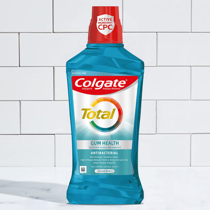 Colgate Total Gum Health Alcohol Free Mouthwash 1L – 6 Pack | ADA-Approved Mint