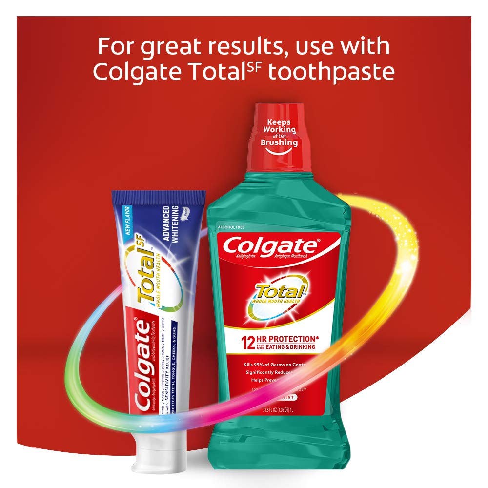 Colgate Total Pro-Shield Alcohol-Free Mouthwash, Spearmint - 500 mL (16.9 fl oz)