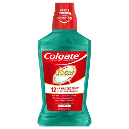 Colgate Total Pro-Shield Alcohol-Free Mouthwash, Spearmint - 500 mL (16.9 fl oz)