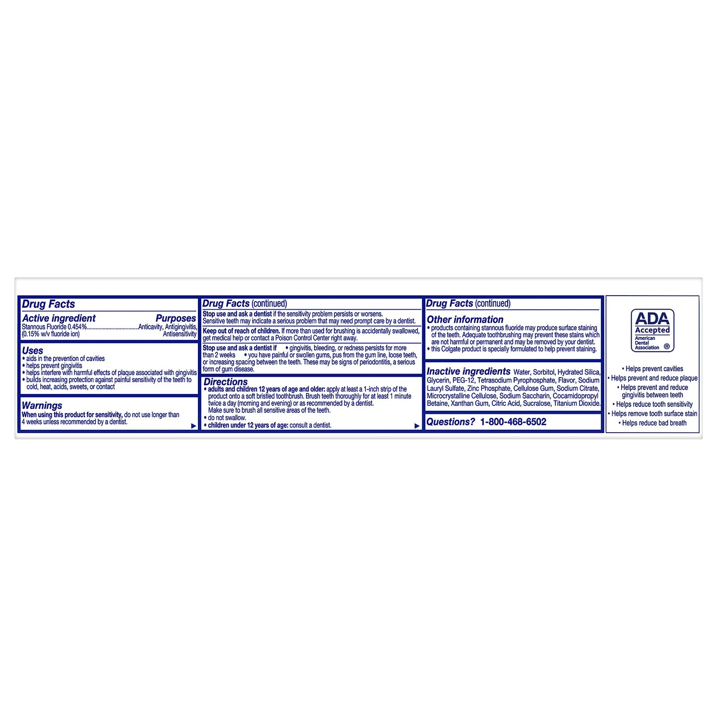 Colgate Total Teeth Whitening Toothpaste 4 Pack (4 x 4.8 oz) | 10 Benefits, Sensitivity Relief, Mint