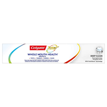 Colgate Total Toothpaste with Stannous Fluoride and Zinc – Deep Clean 5.1 oz (4 Pack) | Sensitivity Relief & Cavity Protection