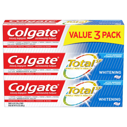 Colgate Total Whitening Toothpaste 4.8 oz (3 Pack) - Whole Mouth Health