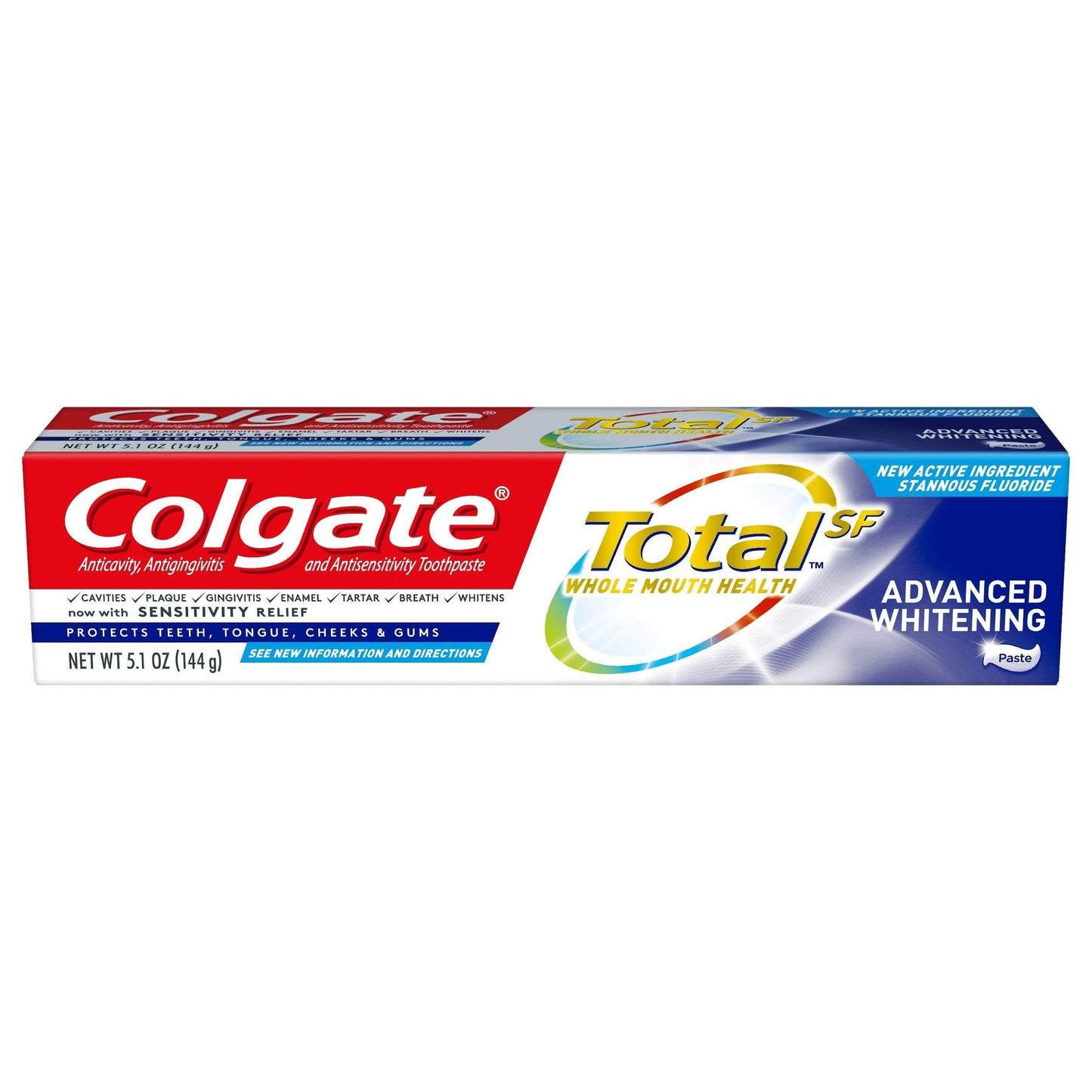 Colgate Total Whitening Toothpaste – Advanced Whitening (5.1 oz)