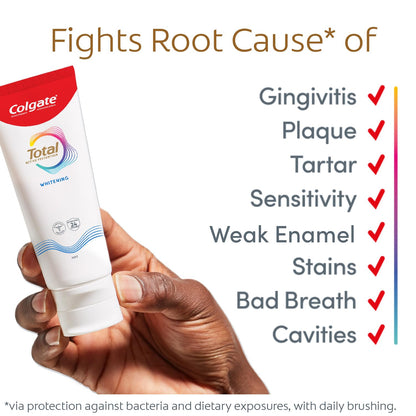 Colgate Total Whitening Toothpaste 24 Pack – Fresh Breath, Whiter Teeth, Sensitivity Relief