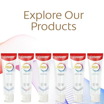 Colgate Total Whitening Toothpaste 24 Pack – Fresh Breath, Whiter Teeth, Sensitivity Relief