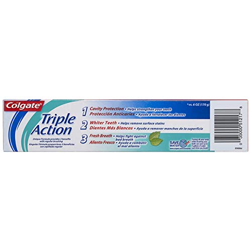 Colgate Triple Action Toothpaste, Mint – 8.0 oz (3 Pack)