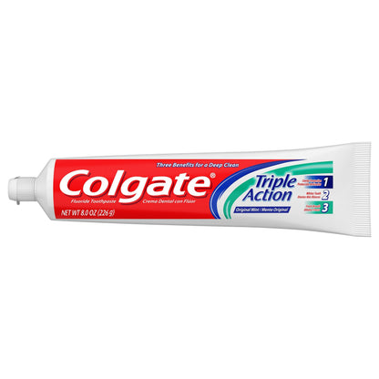 Colgate Triple Action Toothpaste, Mint – 8.0 oz (3 Pack)