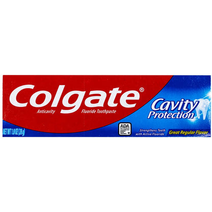 Colgate Cavity Protection Toothpaste – Great Regular Flavor, Travel Size 1 oz (28g) – Pack of 10
