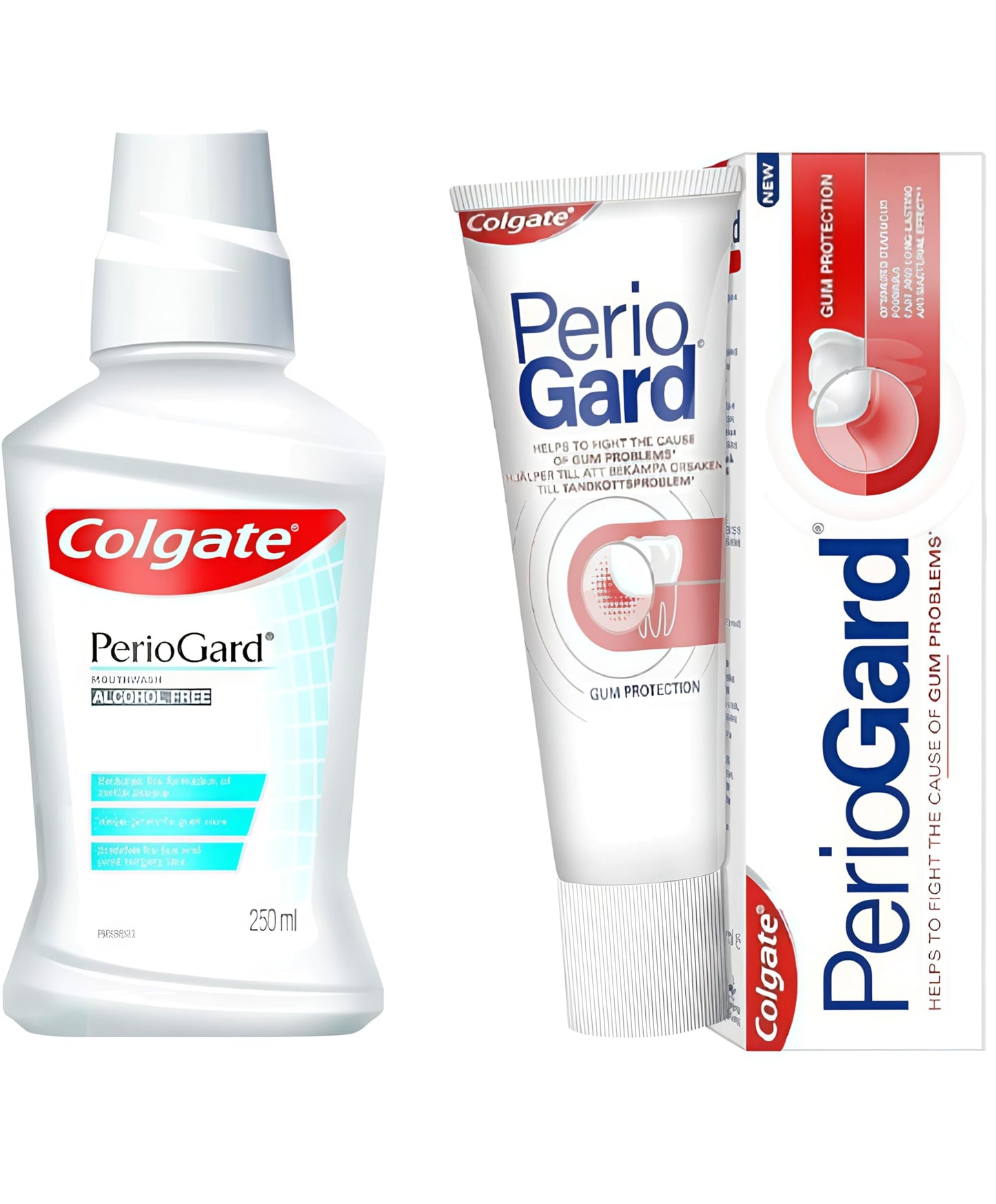 Colgate PerioGard Gum Protection Toothpaste 90g & Mouthwash 250ml – Dual Active Formula for Healthy Gums