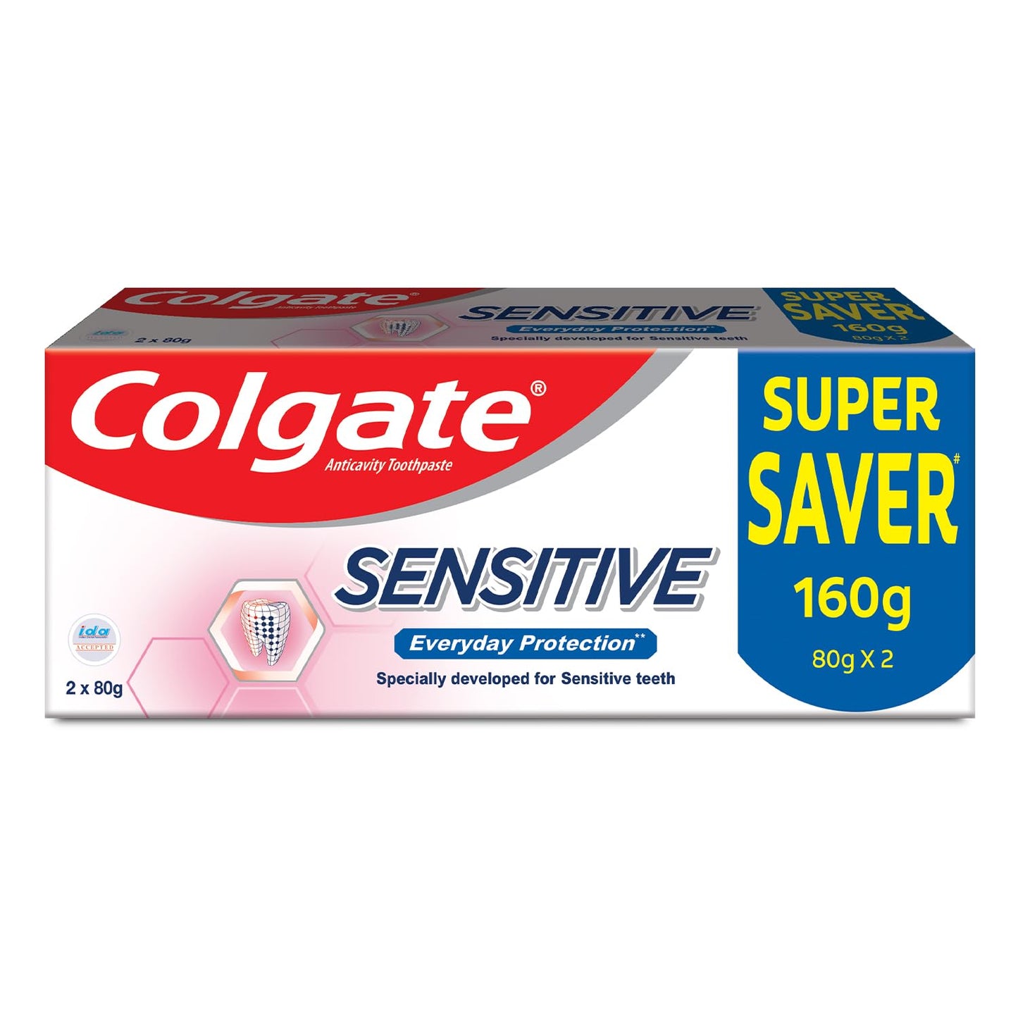 Colgate Sensitive Everyday Protection Toothpaste - 160g (2x80g) for Sensitive Teeth & Healthy Gums