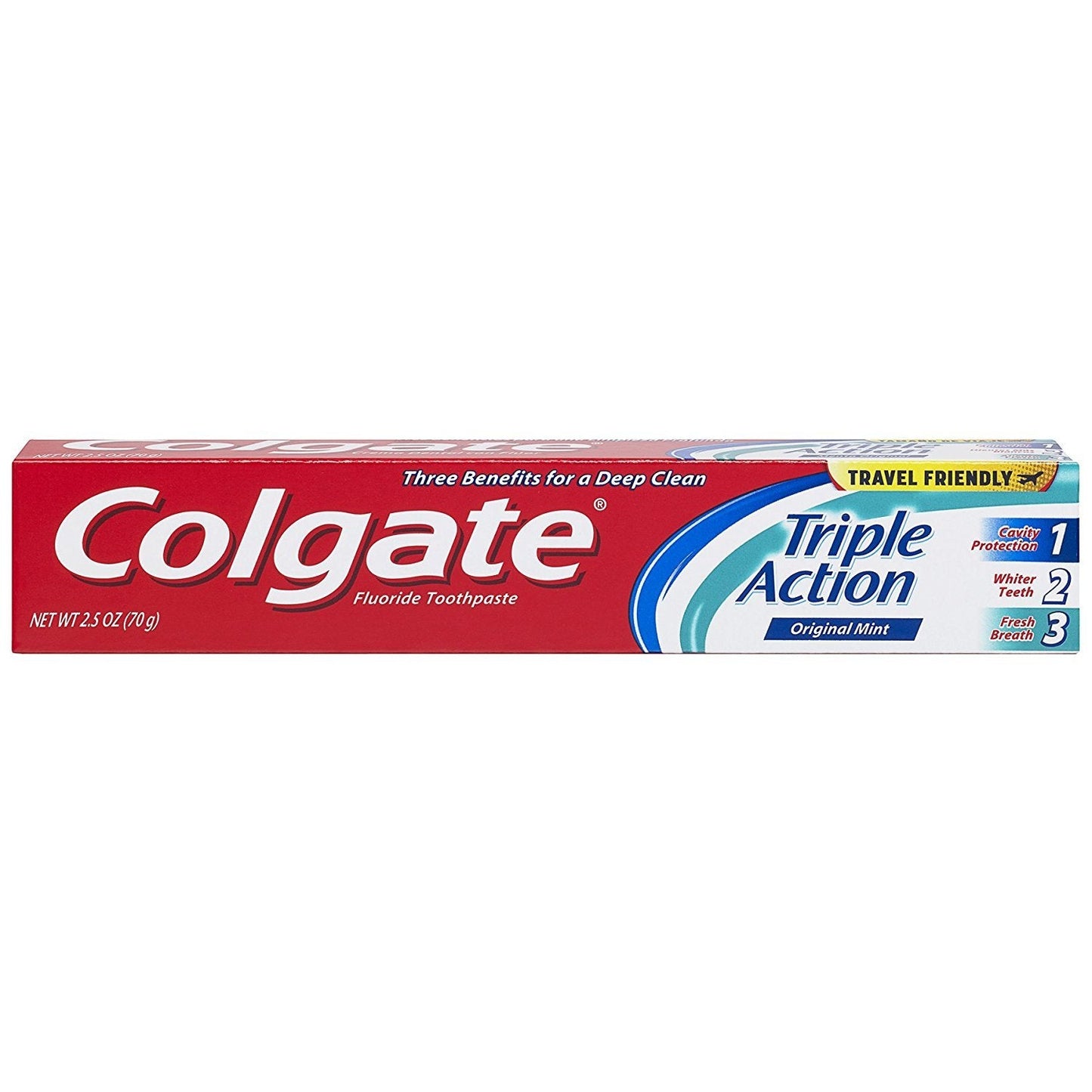 Colgate Triple Action Travel Toothpaste Mint 2.5 oz (6 Pack) – TSA Approved