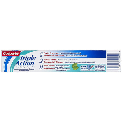 Colgate Triple Action Travel Toothpaste Mint 2.5 oz (6 Pack) – TSA Approved