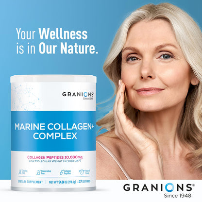 Marine Collagen Powder Unflavored - Type I Hydrolyzed Peptides + Acerola Vitamin C (9.8oz)