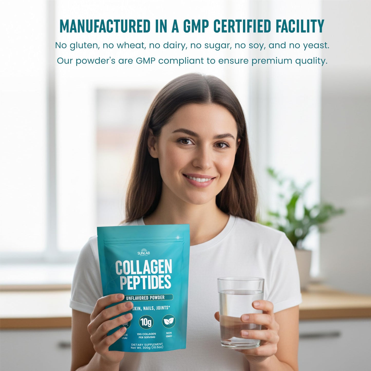 Collagen Peptides Powder – Hydrolyzed Bovine Type I & III – Unflavored – USA Made