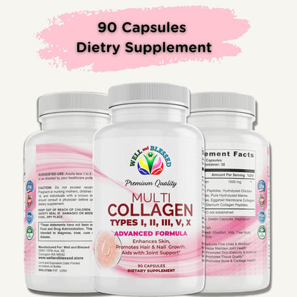 Multi Premium Collagen for Women with Vitamin C - 90 Capsules