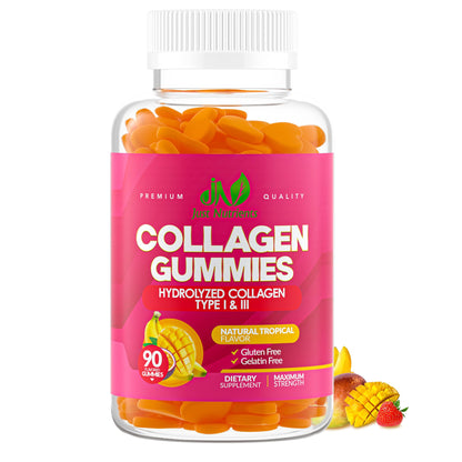 Collagen Gummies for Women & Men – Hydrolyzed Type I & III, 90 Gummies