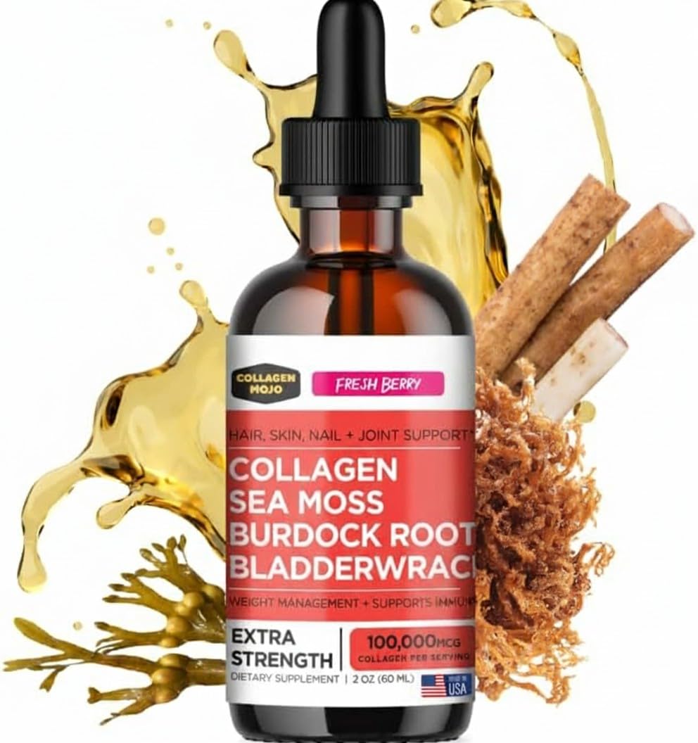Collagen Mojo – Liquid Collagen for Women & Men | 100,000mcg, Hair, Skin, Nails, Joints