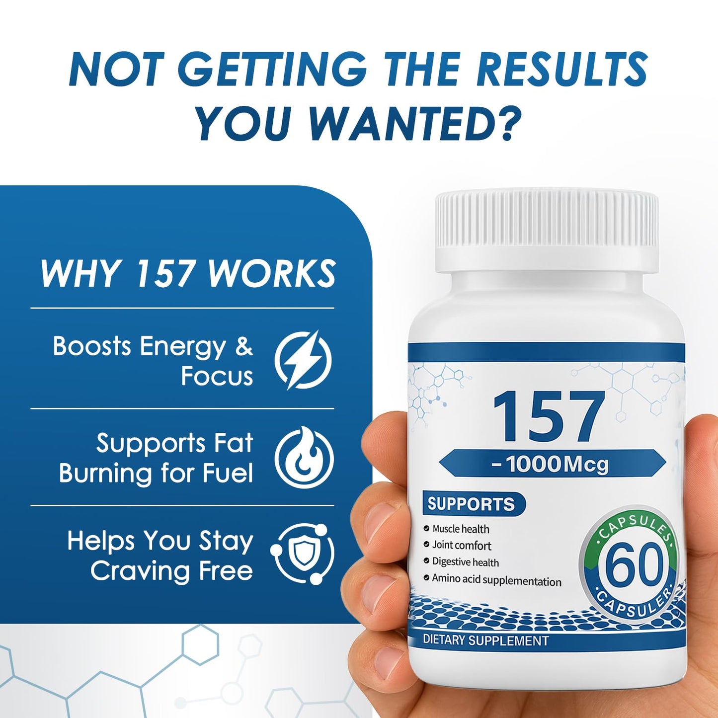 Collagen Peptide Capsules 157 – 1000mg Amino Acids Supplement for Muscles & Gut