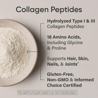 Sports Research Collagen Peptides – Hydrolyzed Type I & III for Skin, Nails & Joints