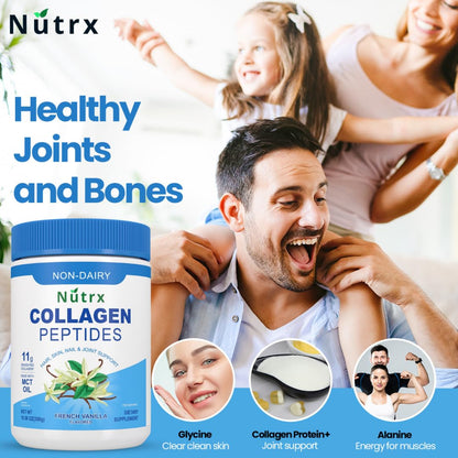 Collagen Peptides Powder Vanilla - Sugar Free, Non-Dairy Protein Powder by Nutrx