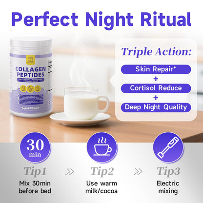 Collagen Peptides Powder for Women - Night Repair Marine Type I Soursop 450g / 16oz